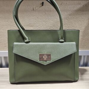 Kate Spade Saffiano Leather Tote In Olive Green - NWOT